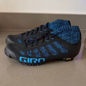 Giro Black and Blue Knit Cycling Shoes